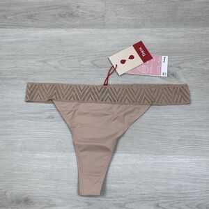 THINX Period Thong Underwear Panties Womens 3XL Beige Light Absorb